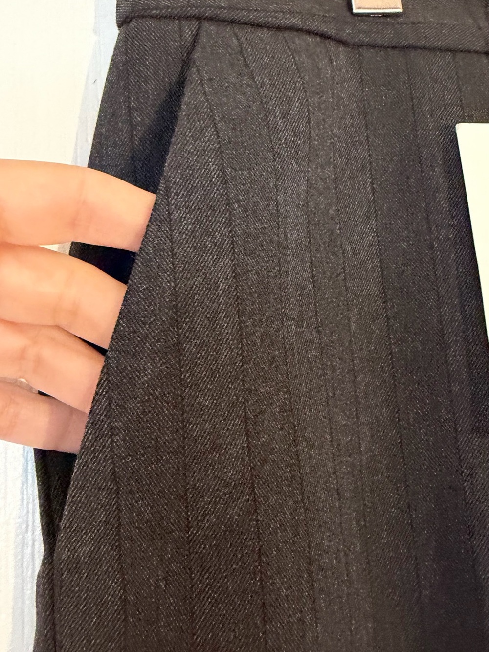 NWT ZARA Dark Grey Pinstripe Tailored Dress Pants Size XL - Picture 3 of 14